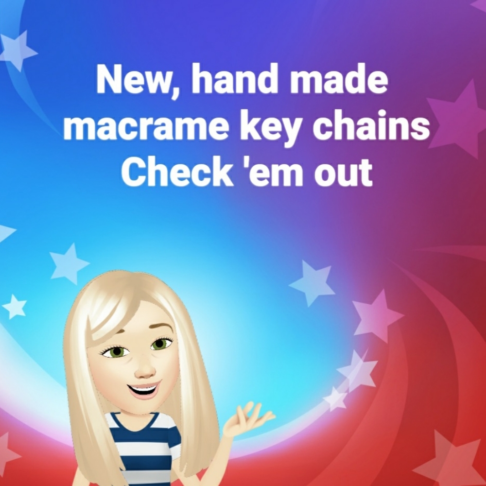 New, hand made macrame key chains
